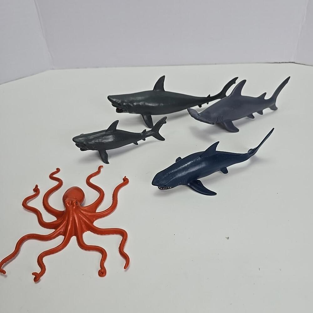 Lot Great White Shark Figure Monterey Bay Aquarium 1991 Safari Ltd Marine Animal
